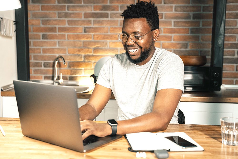 businessman working at computer